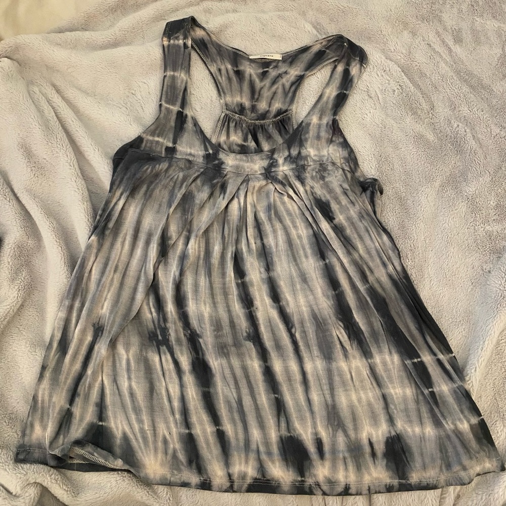 Grey and White Tie Dye Tank